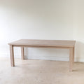 Farmhouse Extendable Dining Table  Pictured in White Oak Natural- leaf insert