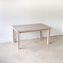 Farmhouse Extendable Dining Table Pictured in White Oak Natural