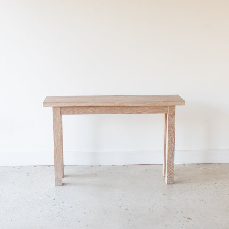 Farmhouse Wood Console Table Pictured In White Oak Natural