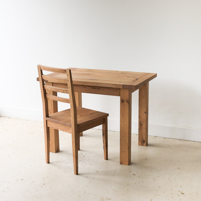Pictured in Reclaimed Oak/ Clear, Featured with our Farmhouse Wood Dining Chairs in Mixed Woods. Featured with our  &lt;a href=&quot;https://wwmake.com/products/reclaimed-wood-dining-chairs-barnwood-dining-chairs&quot;&gt; Farmhouse Dining Chair&lt;/a&gt; 