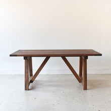 Farmhouse Trestle Dining Table Pictured In Walnut Clear 