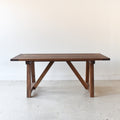 Farmhouse Trestle Dining Table Pictured In Walnut Clear 