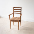 Farmhouse Wood Dining Chair - With Arm Rests Pictured In Reclaimed Oak Clear