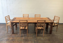 Farmhouse wood extension table 
Pictured In Reclaimed Oak Textured Featured with our  &lt;a href=&quot;https://wwmake.com/products/reclaimed-wood-dining-chairs-barnwood-dining-chairs&quot;&gt; Farmhouse Dining Chair&lt;/a&gt; 