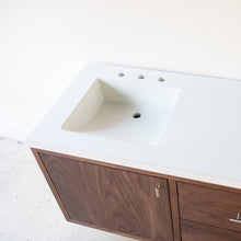 Concrete Vanity Top with Offset Integral Sink