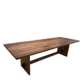 Modern Timber Frame Dining Table in Walnut/Clear 