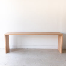Modern Waterfall Console Table Pictured In White Oak Natural