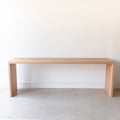Modern Waterfall Console Table Pictured In White Oak Natural