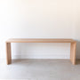 Modern Waterfall Console Table Pictured In White Oak Natural