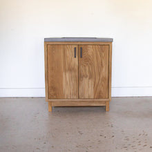 30&quot;  Modern 2-Door Wood Vanity Single Sink in White Oak Clear - Featured with our &lt;a href=&quot;https://wwmake.com/products/60inch-integral-single-sink-vanity-top-tfc&quot;&gt; Concrete Vanity Top with integral sink &lt;/a&gt; in Gray