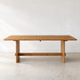 Modern Timber Frame Dining Table Pictured in Reclaimed Oak Clear