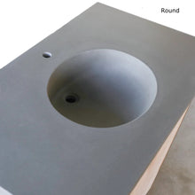 Concrete Vanity Top with Double Integral Sink