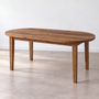 Oval Tapered Leg Dining Table Pictured in Reclaimed Oak Textured