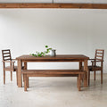 Pictured in Reclaimed Oak / Walnut, Featured with our Farmhouse Wood Dining Chairs in Mixed Woods. Featured with our  &lt;a href=&quot;https://wwmake.com/products/reclaimed-wood-dining-chairs-barnwood-dining-chairs&quot;&gt; Farmhouse Dining Chair&lt;/a&gt; also Featured with our &lt;a href=&quot;https://wwmake.com/products/reclaimed-wood-seating-bench&quot;&gt; Farmhouse Wood Bench &lt;/a&gt; 