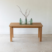 Plank Farmhouse Dining Table Pictured In White Oak Clear