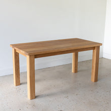 Plank Farmhouse Dining Table Pictured In White Oak Clear
