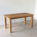 Plank Farmhouse Dining Table Pictured In White Oak Clear