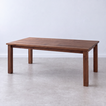 Plank Farmhouse Dining Table Pictured In Walnut Clear