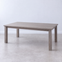 Plank Farmhouse Dining Table Pictured In White Oak Gray.