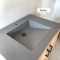 Concrete Vanity Top with Double Integral Sink