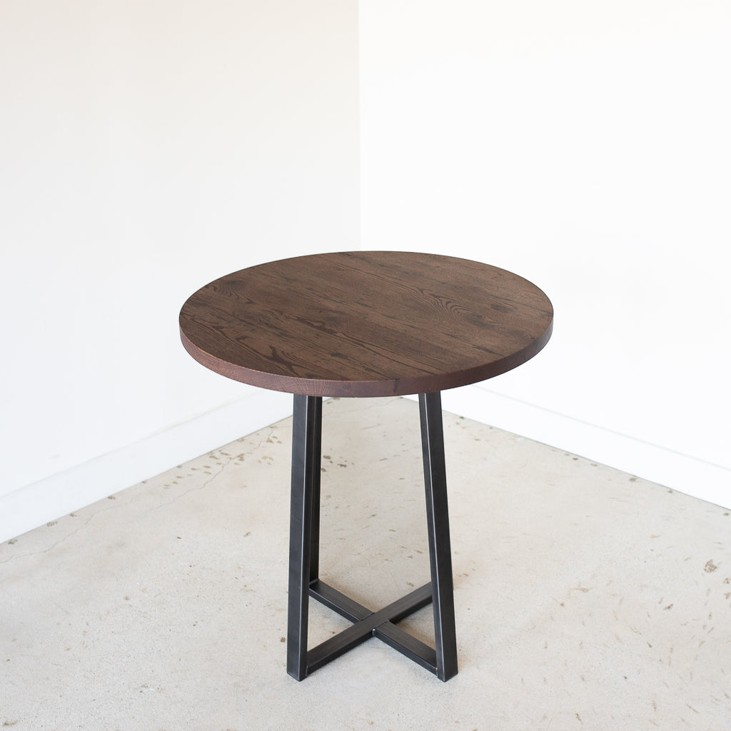 Round Criss-Cross Base Pub Table – What WE Make