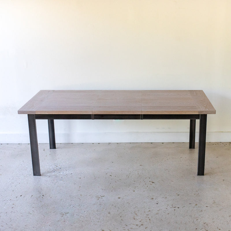 Extendable Metal Table Steel Frame Extendable Dining Table – What WE Make