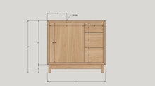 36&quot; Modern Wood Vanity / Offset Single Sink