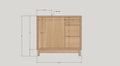 36&quot; Modern Wood Vanity / Offset Single Sink