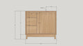 36&quot; Modern Wood Vanity / Offset Single Sink