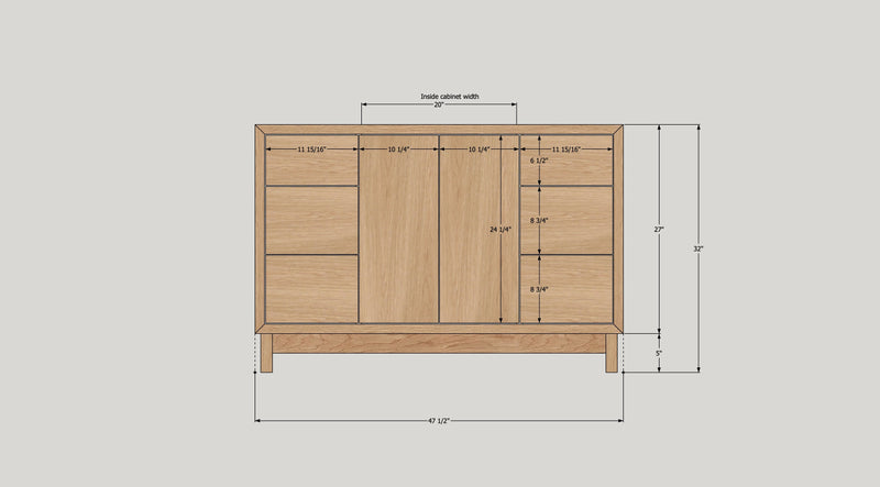 48&quot; Modern Wood Vanity / Single Sink