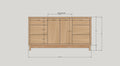 60&quot; Modern Wood Vanity / Single Sink