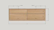 4-Drawer Floating Vanity / Double Sink