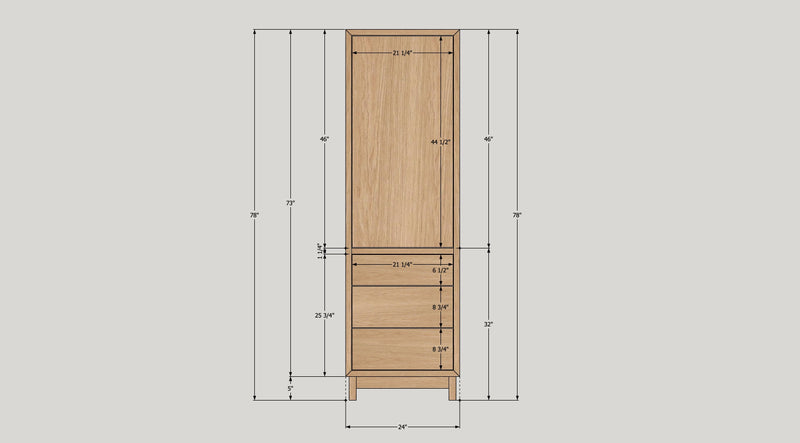Modern Wood Linen Cabinet