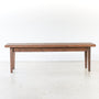 Tapered Leg Wood Bench Pictured In Reclaimed Oak Walnut