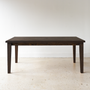 Plank Tapered Leg Dining Table pictured in White Oak Black