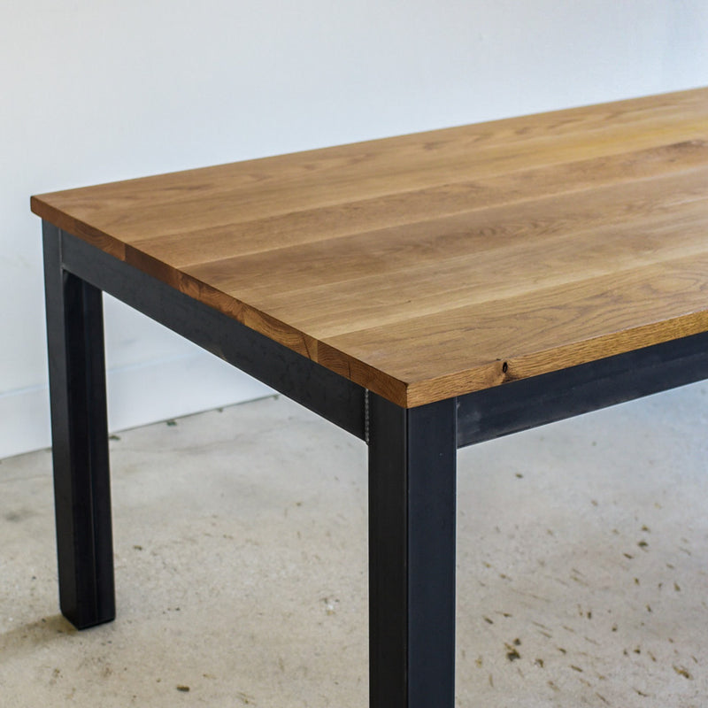 Wide Steel Frame Dining Table – What WE Make