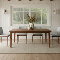 Slim Tapered Leg Dining Table Pictured In Reclaimed Oak Walnut