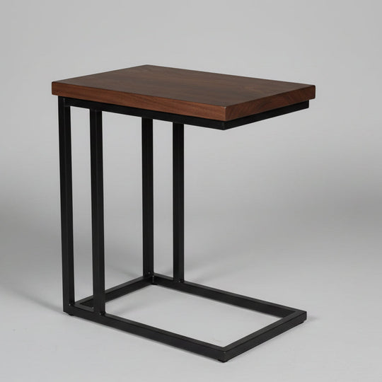 Large Wood + Steel C-Table