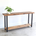 Quick Ship Industrial Modern Console Table with Lower Shelf