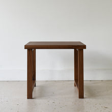 Modern Solid Wood End Table Pictured In Walnut Clear