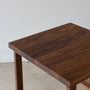 Solid walnut top of the end table. 