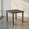 Modern Solid Wood End Table Pictured In Walnut Clear