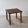 Modern Solid Wood End Table Pictured In Walnut Clear