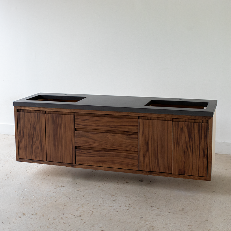 72" Modern Floating Wood Vanity / Double Sink – What WE Make