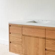 48" Modern Floating Wood Vanity / Single Sink