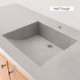 Concrete Vanity Top with Double Integral Sink