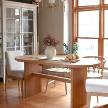 Modern Timber Oval Dining Table Pictured In White Oak Clear