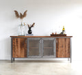 Rustic Steel Door Storage Cabinet / 4-Door - Specifications: