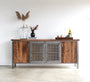 Rustic Steel Door Storage Cabinet / 4-Door - Specifications: