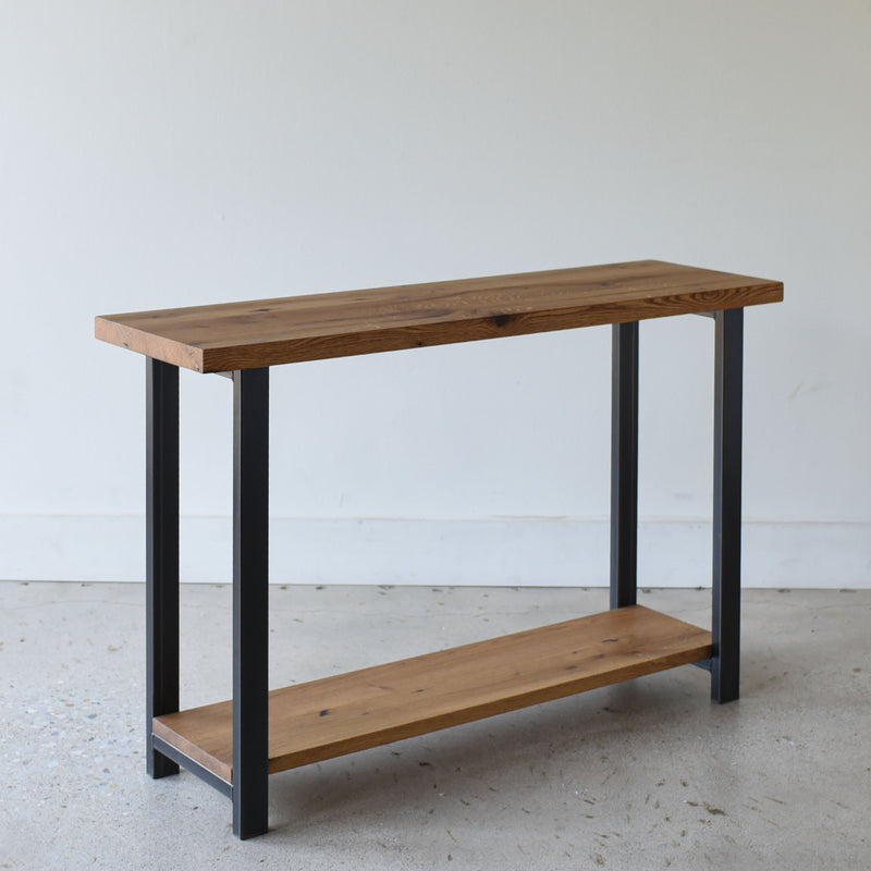 Industrial Modern Console Table with Lower Shelf